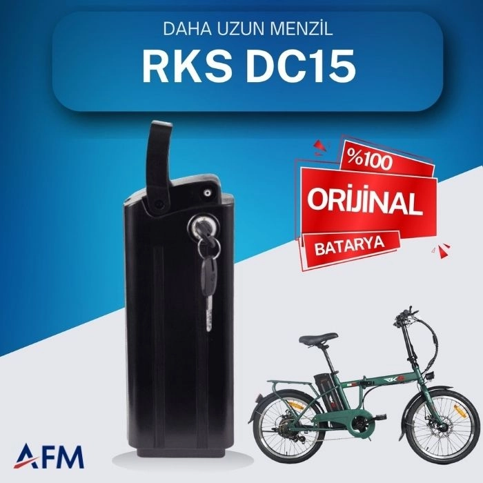 RKS DC15 36 Volt Batarya Orijinal Yedek Akü - Elektrikli Bisiklet Pili