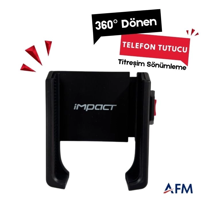 360° Dönebilen Metal Bisiklet & Scooter Telefon Tutucu Titreşim Önleyicili Premium