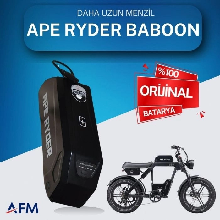 APE RYDER BABOON 48 Volt Batarya Orijinal Yedek Akü - Elektrikli Bisiklet Pili