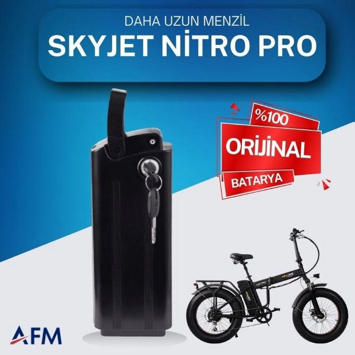 SKYJET NITRO PRO 36 Volt Batarya Orijinal Yedek Akü - Elektrikli Bisiklet Pili