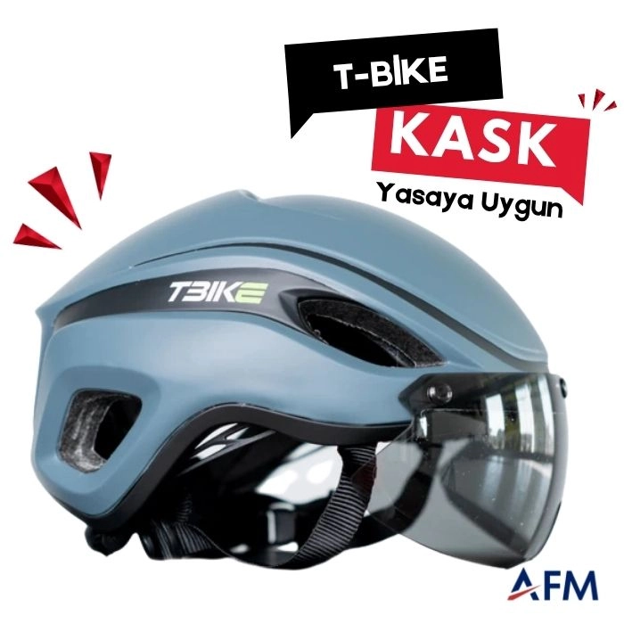 T-Bike Vizörlü – Yasaya Uygun Elektrikli Bisiklet Kask Model 1