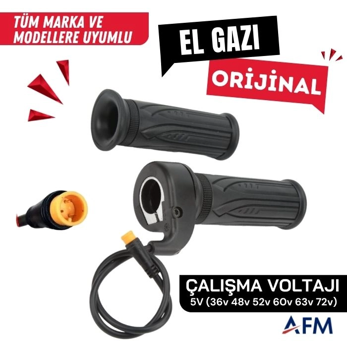 Elektrikli Bisiklet Su Geçirmez El Gaz Kolu- Elektrikli Bisiklet Güç Kolu