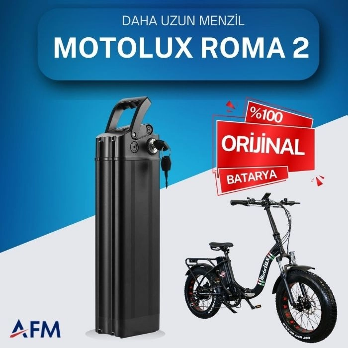 MOTOLUX ROMA 2 48 Volt Batarya Orijinal Yedek Akü - Elektrikli Bisiklet Pili