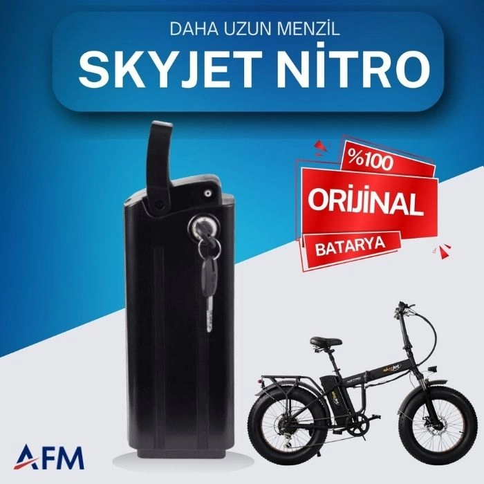 SKYJET NITRO 36 Volt Batarya Orijinal Yedek Akü - Elektrikli Bisiklet Pili