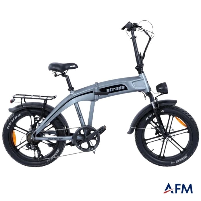 STRADA E-MONSTER GRİ 48V 12.8Ah ELEKTRİKLİ BİSİKLET