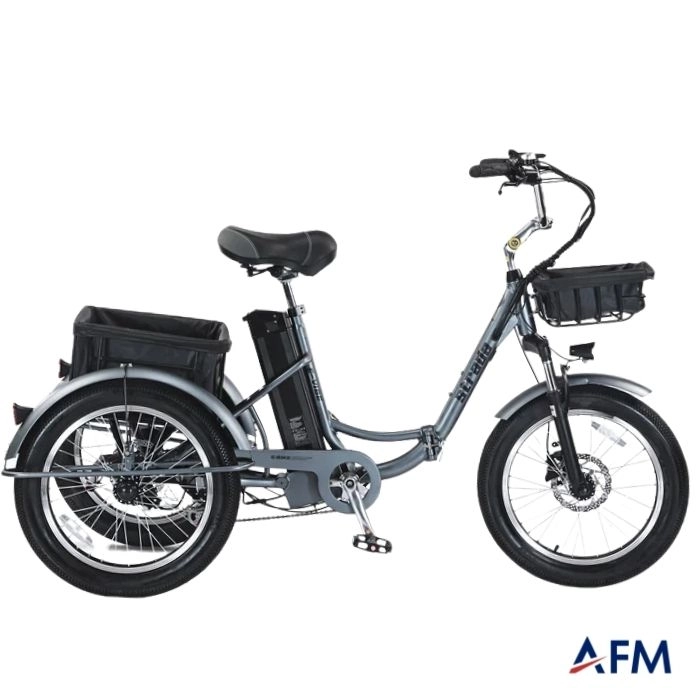 STRADA E-VİBE GRİ 48V 13.6Ah ÜÇ TEKERLEKLİ ELEKTRİKLİ BİSİKLET