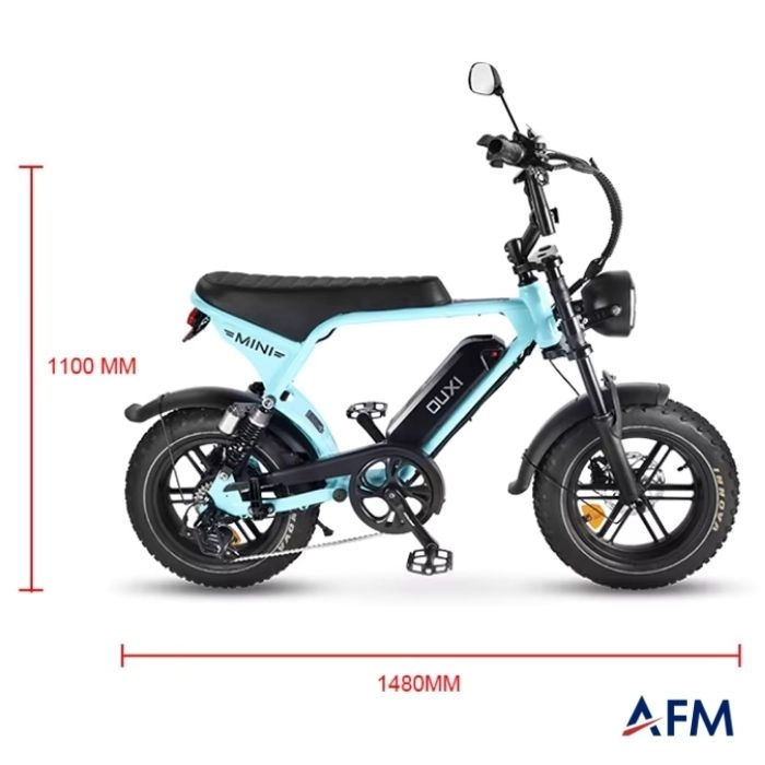 T-BİKE V8 ULTRA MINI ANTRASİT GRİ 36V 10.4Ah ELEKTRİKLİ BİSİKLET