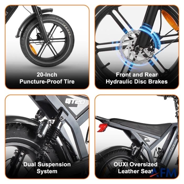 T-BİKE GT20 NARDO GRİ 48V 15Ah BLUETOOTH ÖZELLİKLİ ELEKTRİKLİ BİSİKLET