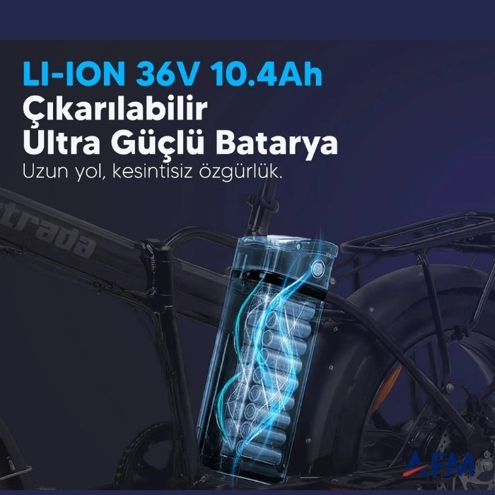 STRADA E-BRO KIRMIZI 36V 10.4Ah ELEKTRİKLİ BİSİKLET