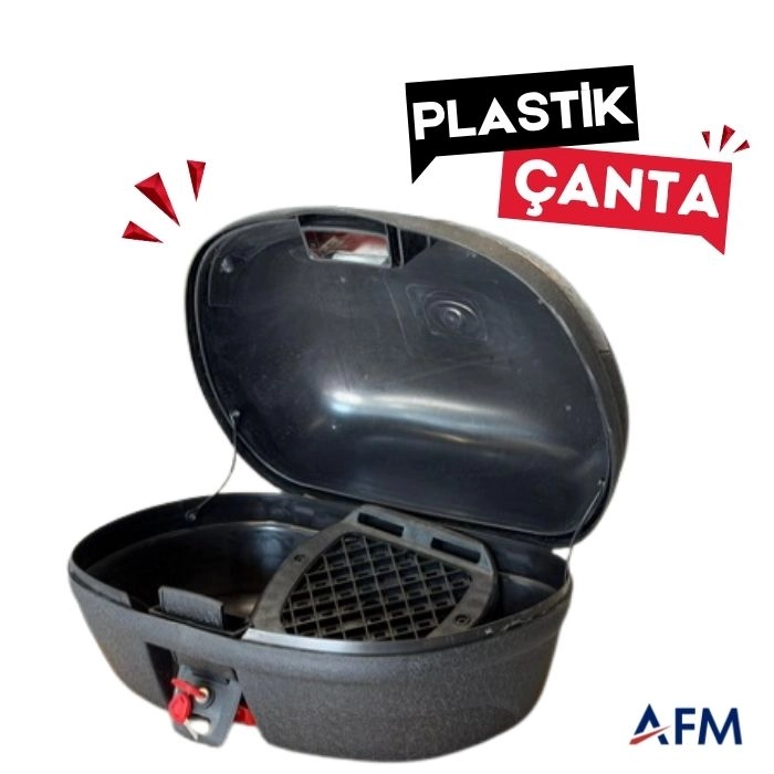 46 Litre E-Bike Arka Çanta Siyah Su Geçirmez Top Case - Kilitlenebilir Bagaj Çantası