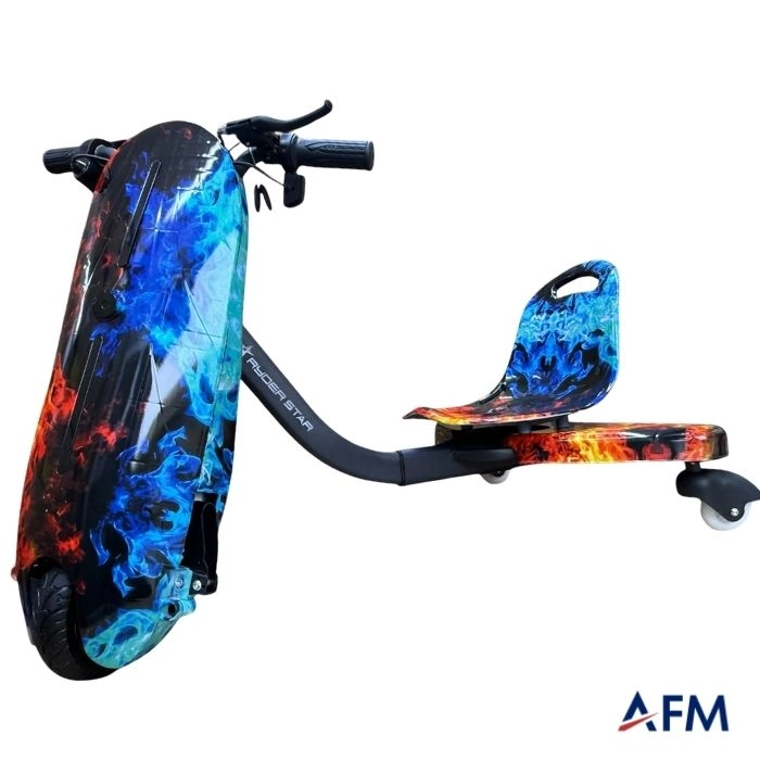 RYDER STAR DRİFT CAR ATEŞ VE SU GRAFİTİ DESEN 24V 250 WATT ELEKTRİKLİ DRİFT SCOOTER