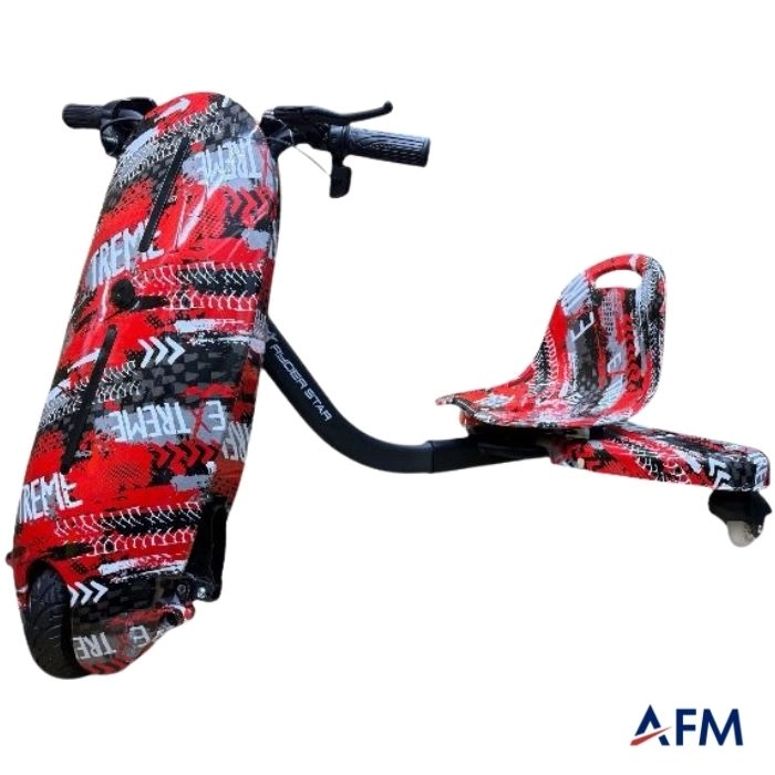 RYDER STAR DRİFT CAR KIRMIZI EXTREME GRAFİTİ DESEN 24V 250 WATT ELEKTRİKLİ DRİFT SCOOTER