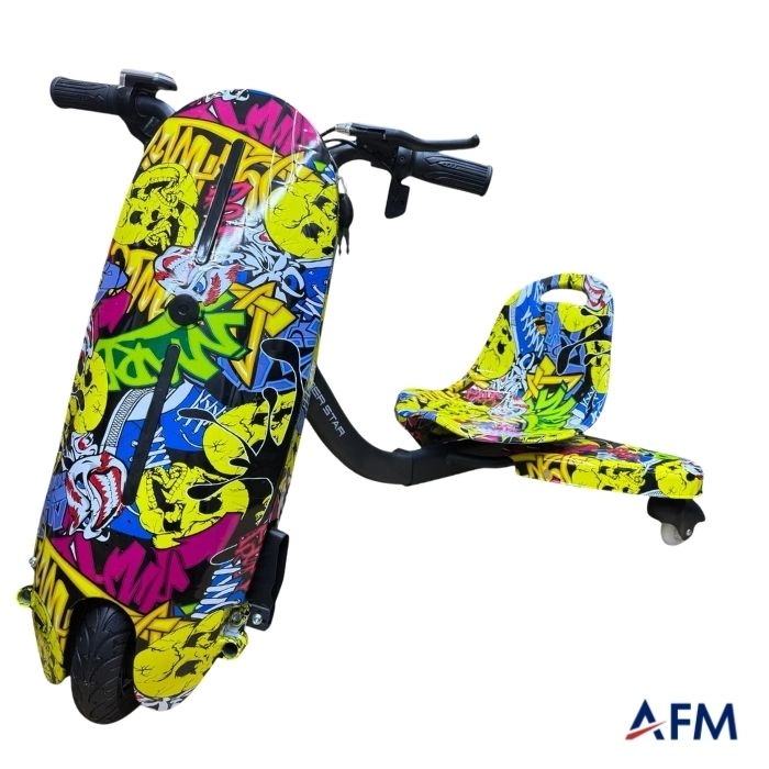 RYDER STAR DRİFT CAR APATO GRAFİTİ DESEN 24V 250 WATT ELEKTRİKLİ DRİFT SCOOTER