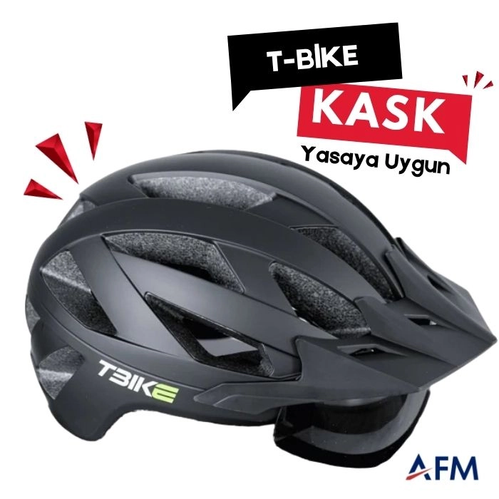 T-Bike Vizörlü – Yasaya Uygun Elektrikli Bisiklet Kask Model 2