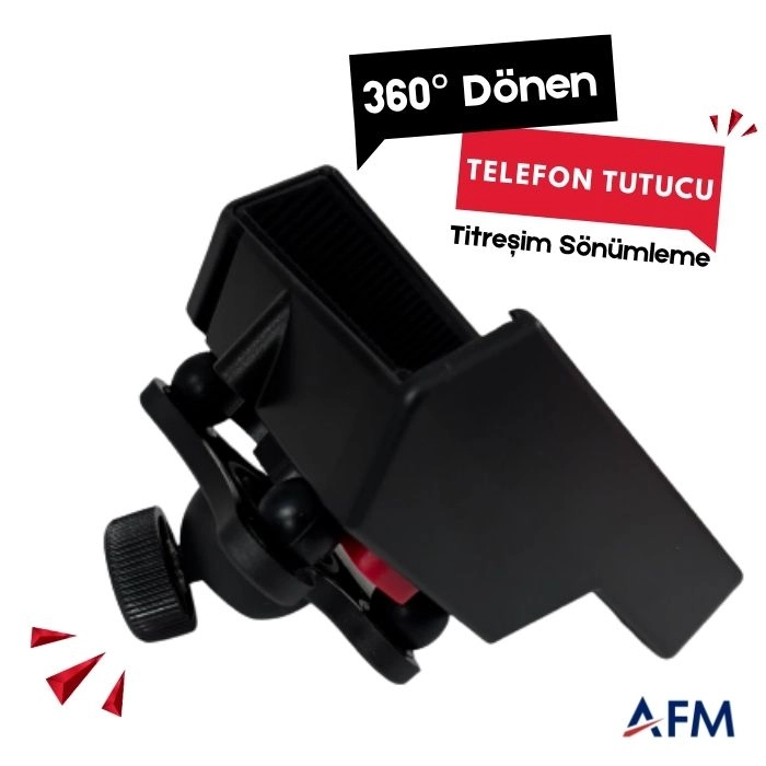 360° Dönebilen Metal Bisiklet & Scooter Telefon Tutucu Titreşim Önleyicili Premium