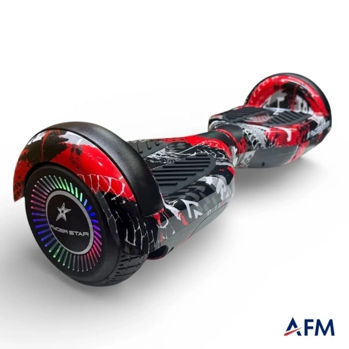 RYDER STAR HOVERBOARD KIRMIZI EXTREME DESEN 36V 250 WATT X2 ELEKTRİKLİ DENGELİ KAYKAY