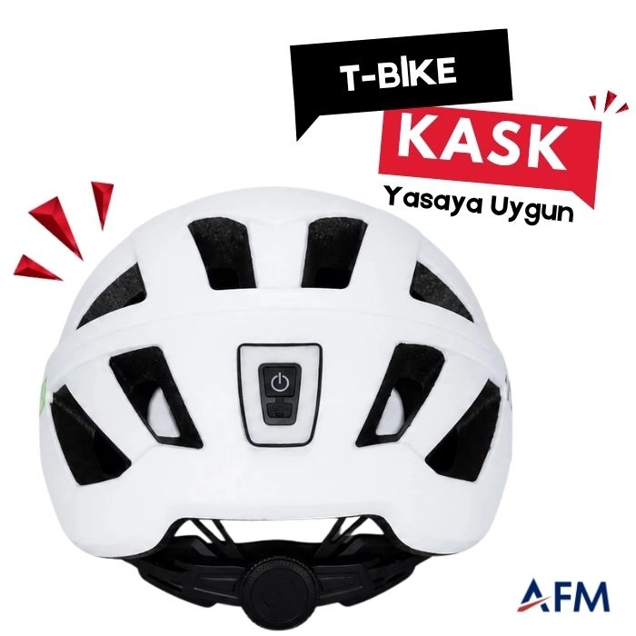 T-Bike Vizörlü – Yasaya Uygun Elektrikli Bisiklet Kask Model 1