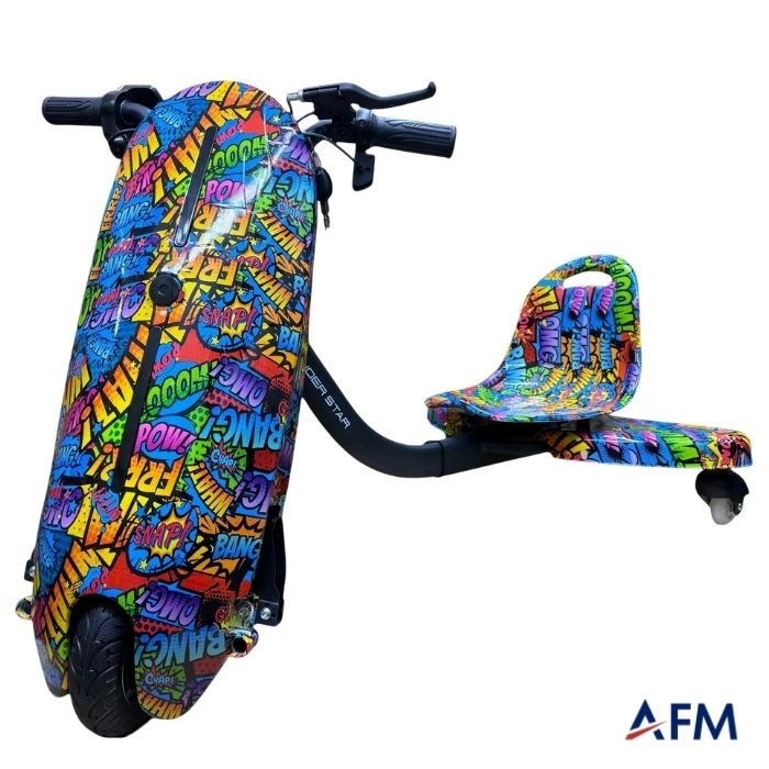 RYDER STAR DRİFT CAR BANG BANG GRAFİTİ DESEN 24V 250 WATT ELEKTRİKLİ DRİFT SCOOTER