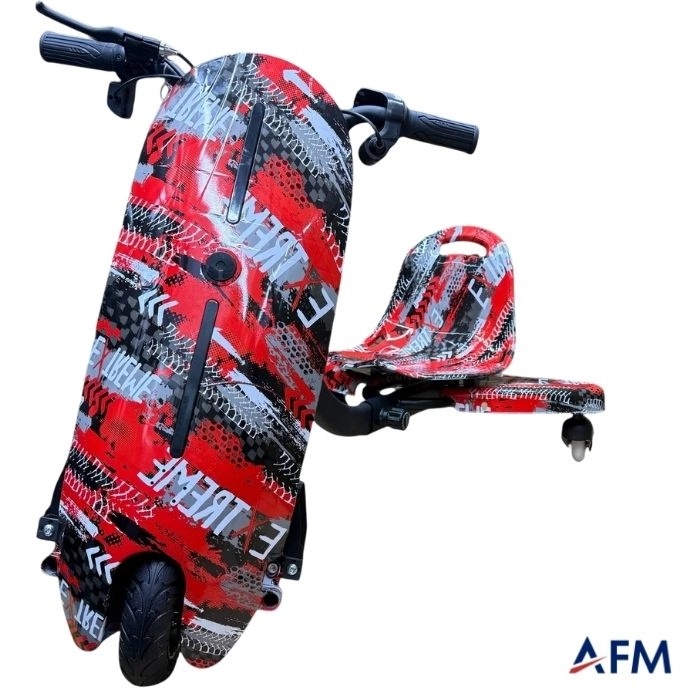 RYDER STAR DRİFT CAR KIRMIZI EXTREME GRAFİTİ DESEN 24V 250 WATT ELEKTRİKLİ DRİFT SCOOTER