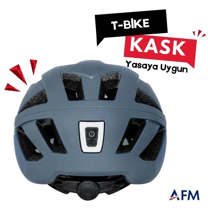 T-Bike Vizörlü – Yasaya Uygun Elektrikli Bisiklet Kask Model 1
