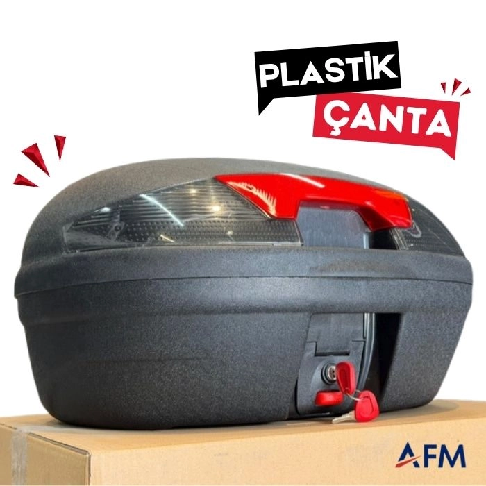 46 Litre E-Bike Arka Çanta Siyah Su Geçirmez Top Case - Kilitlenebilir Bagaj Çantası