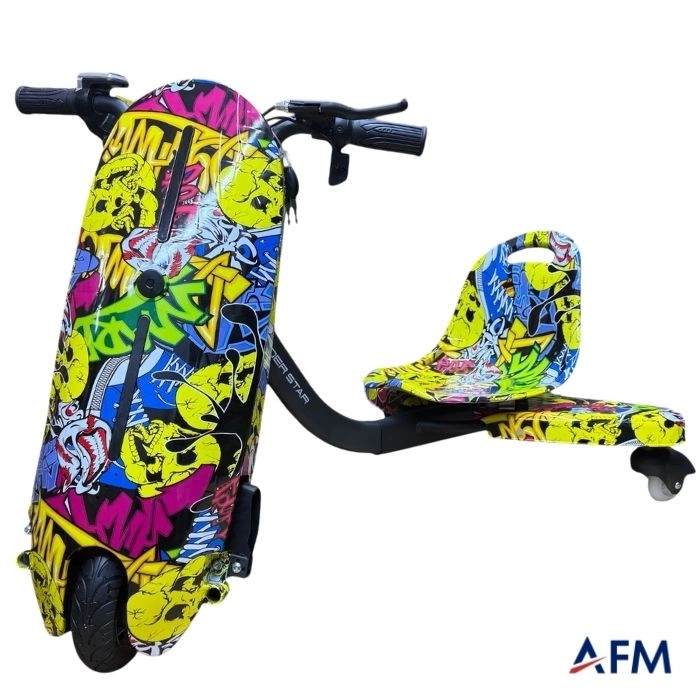 RYDER STAR DRİFT CAR APATO GRAFİTİ DESEN 24V 250 WATT ELEKTRİKLİ DRİFT SCOOTER