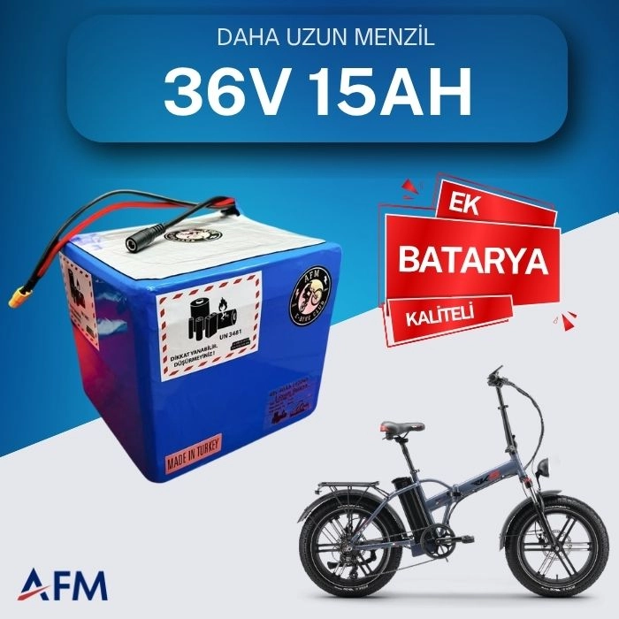 36V 15 Ah Ek Batarya - Yüksek Performanslı Elektrikli Bisiklet Bataryası