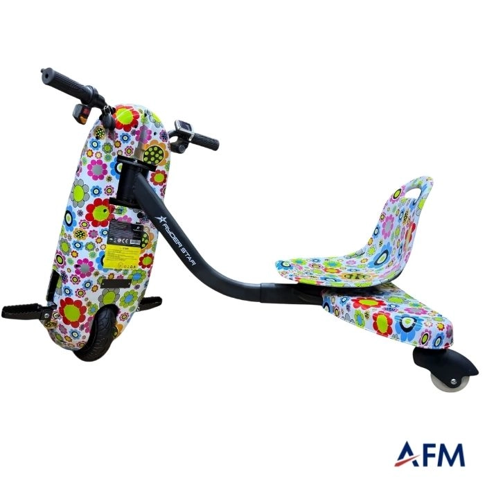 RYDER STAR DRİFT CAR AY ÇİÇEĞİ GRAFİTİ DESEN 24V 250 WATT ELEKTRİKLİ DRİFT SCOOTER
