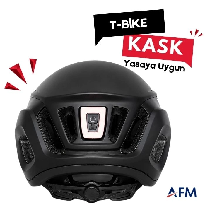 T-Bike Vizörlü – Yasaya Uygun Elektrikli Bisiklet Kask Model 1