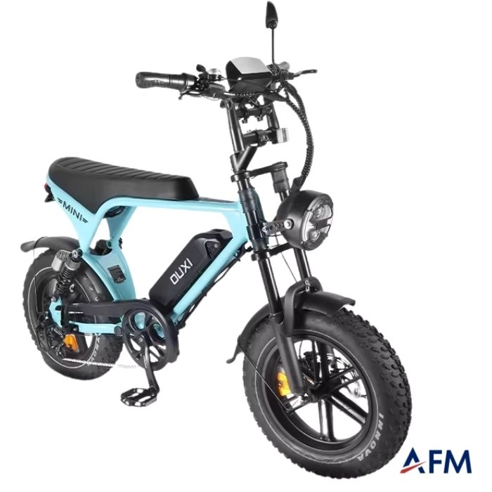 T-BİKE V8 ULTRA MINI TURKUAZ 36V 10.4Ah ELEKTRİKLİ BİSİKLET