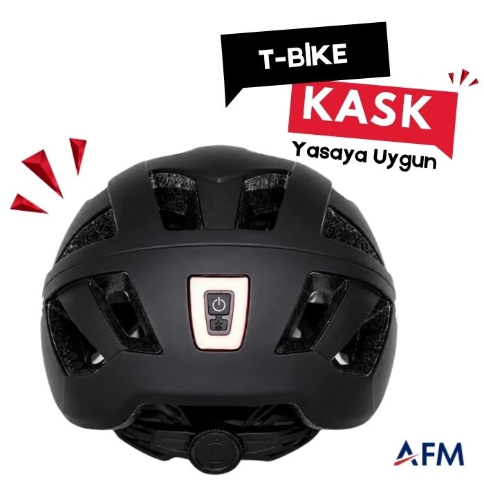 T-Bike Vizörlü – Yasaya Uygun Elektrikli Bisiklet Kask Model 2