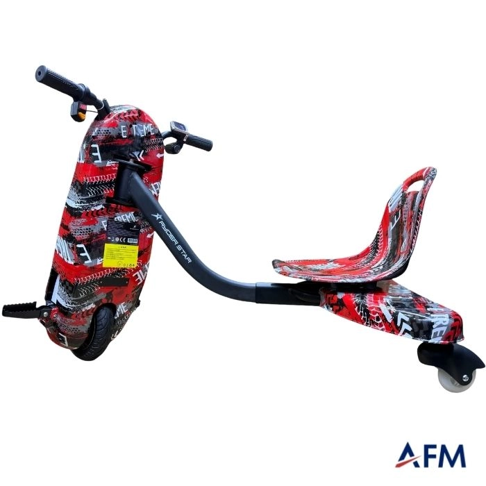 RYDER STAR DRİFT CAR KIRMIZI EXTREME GRAFİTİ DESEN 24V 250 WATT ELEKTRİKLİ DRİFT SCOOTER