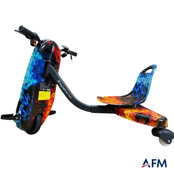 RYDER STAR DRİFT CAR ATEŞ VE SU GRAFİTİ DESEN 24V 250 WATT ELEKTRİKLİ DRİFT SCOOTER