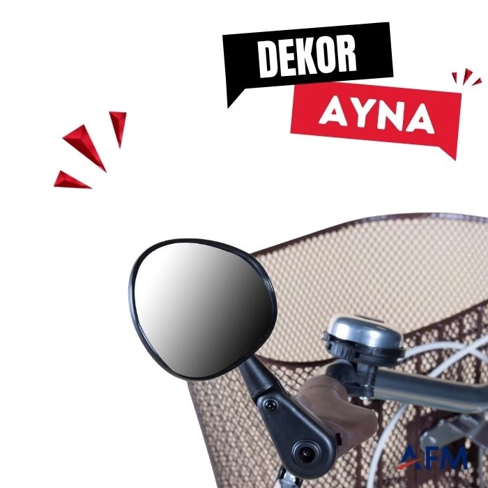 Bisiklet Dikiz Aynası, Geniş Açılı Mercekli Dekor Ayna Elops