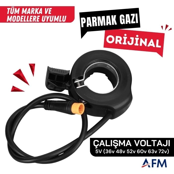Elektrikli Bisiklet Su Geçirmez Parmak Gaz Kolu- Elektrikli Bisiklet Güç Kolu