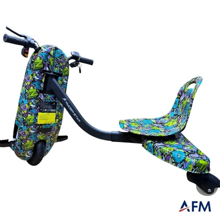 RYDER STAR DRİFT CAR ALFABE GRAFİTİ DESEN 24V 250 WATT ELEKTRİKLİ DRİFT SCOOTER