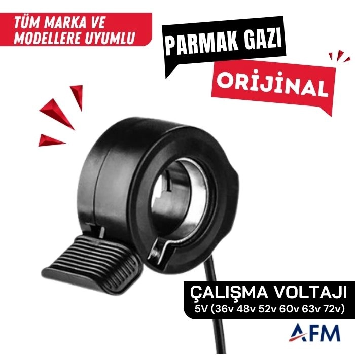 Elektrikli Bisiklet Su Geçirmez Parmak Gaz Kolu- Elektrikli Bisiklet Güç Kolu