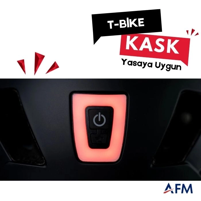 T-Bike Vizörlü – Yasaya Uygun Elektrikli Bisiklet Kask Model 1