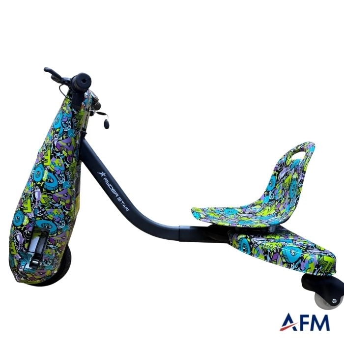 RYDER STAR DRİFT CAR ALFABE GRAFİTİ DESEN 24V 250 WATT ELEKTRİKLİ DRİFT SCOOTER