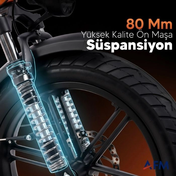 STRADA E-MONSTER GRİ 48V 12.8Ah ELEKTRİKLİ BİSİKLET