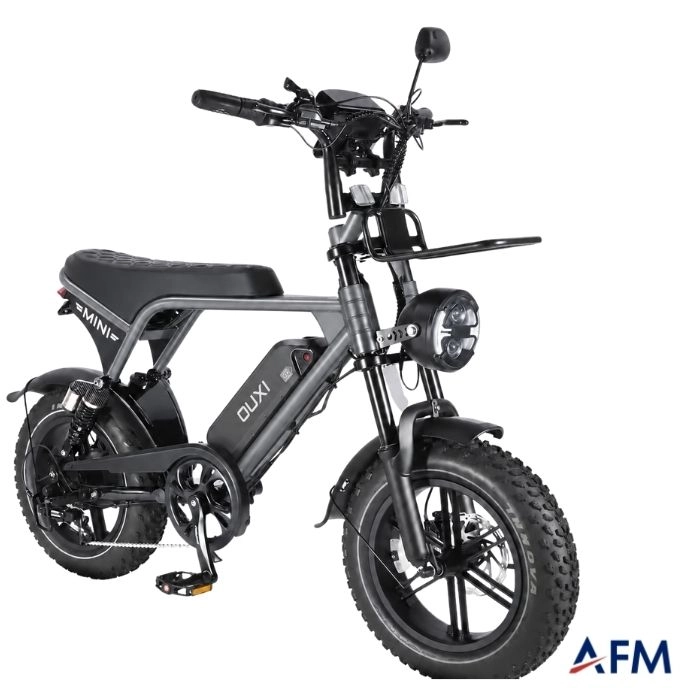 T-BİKE V8 ULTRA MINI ANTRASİT GRİ 36V 10.4Ah ELEKTRİKLİ BİSİKLET