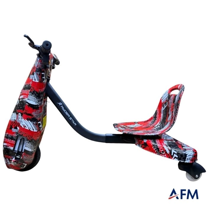 RYDER STAR DRİFT CAR KIRMIZI EXTREME GRAFİTİ DESEN 24V 250 WATT ELEKTRİKLİ DRİFT SCOOTER