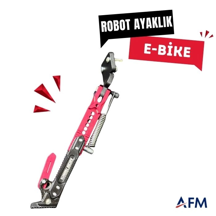 E-BİKE ROBOT AYAKLIK APARATI (PARK)-Kırmızı-gri