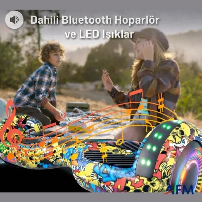 RYDER STAR HOVERBOARD PEMBE DESEN 36V 250 WATT X2 ELEKTRİKLİ DENGELİ KAYKAY