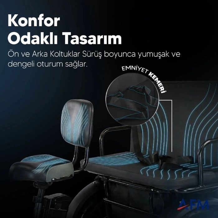 STRADA E-TRIO GRİ 48V 17.4Ah ÜÇ TEKERLEKLİ ELEKTRİKLİ BİSİKLET