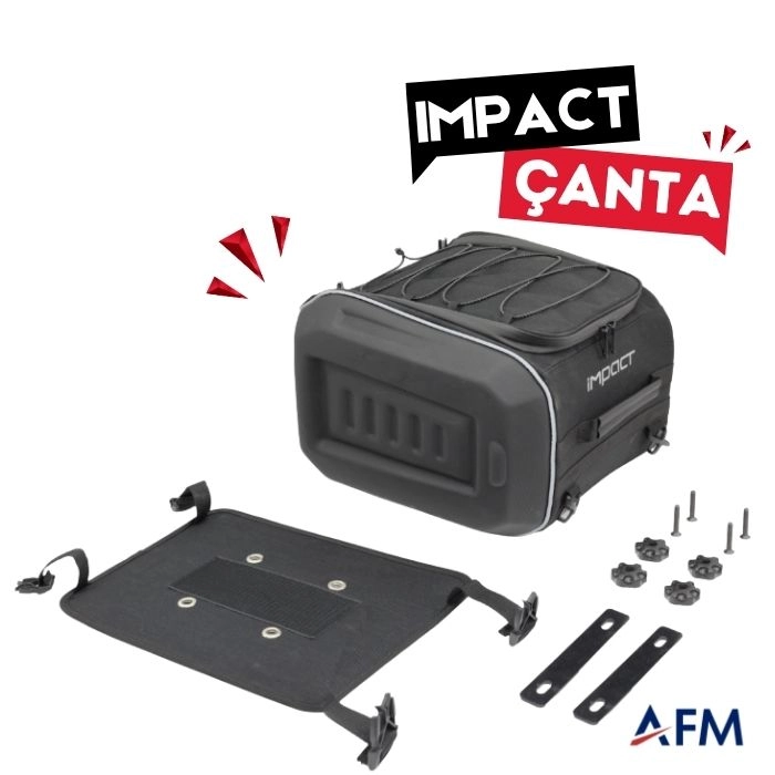 Impact Arka Port Bagaj Çantası Ek Pil Bölmeli - Kablo Çıkışlı Bisiklet Tur Çantası