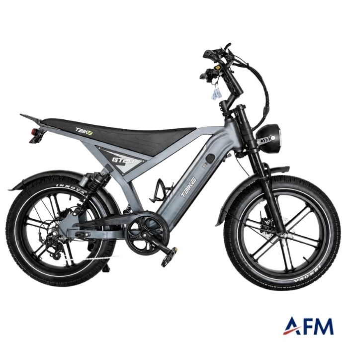 T-BİKE GT20 ANTRASİT GRİ 48V 15Ah BLUETOOTH ÖZELLİKLİ ELEKTRİKLİ BİSİKLET