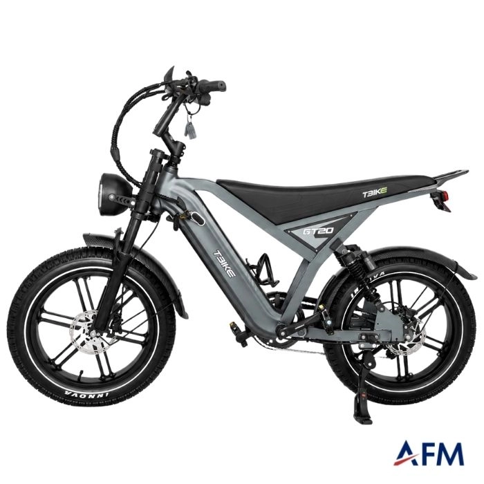 T-BİKE GT20 ANTRASİT GRİ 48V 15Ah BLUETOOTH ÖZELLİKLİ ELEKTRİKLİ BİSİKLET