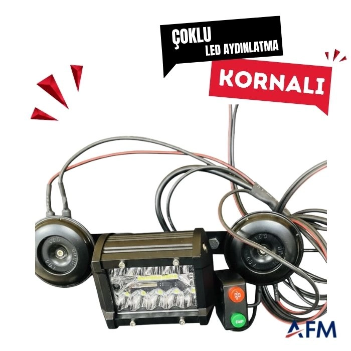 OFFROAD Çoklu Led Aydınlatma Far Çift Korna Seti Standart