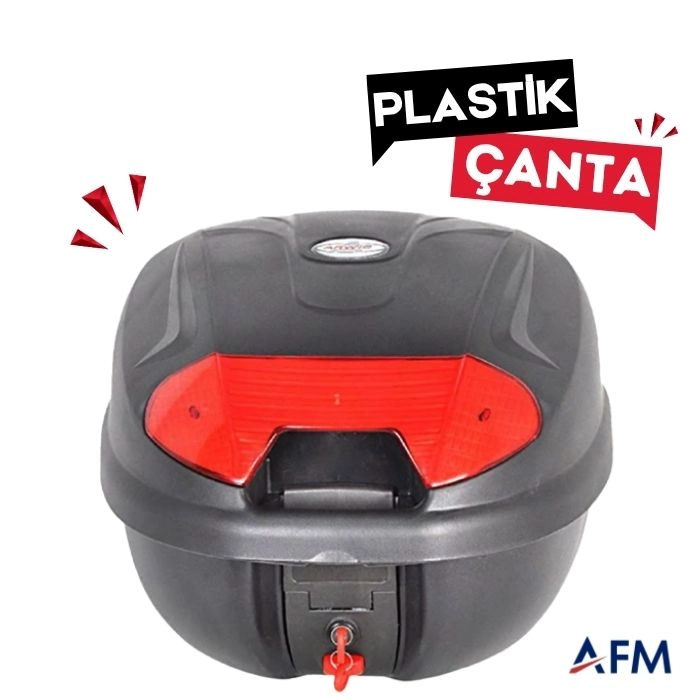 33 Litre E-Bike Arka Çanta Siyah Su Geçirmez Top Case - Kilitlenebilir Bagaj Çantası